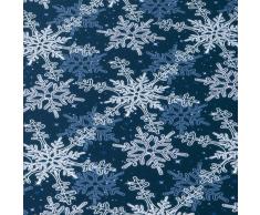 Sigel GP114 Weihnachts-Geschenkpapier blau/weiß, 1 Rolle 5m x 70cm
