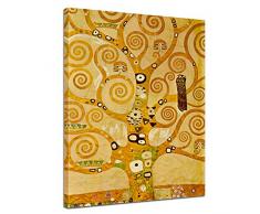 Keilrahmenbild Gustav Klimt Lebensbaum - 90x120cm hochkant - Wandbild Alte Meister Kunstdruck Bild auf Leinwand Berühmte Gemälde
