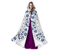 QuqUshop Chinesische Porzellanmalerei Stil Porzellanteller Kinder Mit Kapuze Umhang Frauen Mit Kapuze Umhang 59 Zoll Für Weihnachten Halloween Cosplay Kostüme