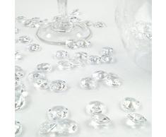 Deko-Diamanten 12 mm farblos/klar 100 Stück - Streudeko Deko Steine Kristalle Diamanten