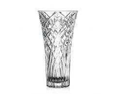 RCR 25616020006 Dekorative Melodia Blumenvase aus Kristallglas, 30 cm, glas, Clear Crystal, 16 x 16 x 30.25 cm