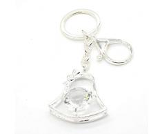 CHENSHUANG Legierung Kristall Glocke Schlüsselanhänger Rucksack Männer und Frauen Auto Schlüssel Dekoration