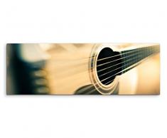 Sinus Art Leinwandbild 150x50cm Künstlerische Fotografie – Gitarre von der Seite