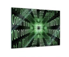 Bilderdepot24 Glasbild Abstrakte Kunst XXII 80x60 cm - Deko Glas - brilliante Farben, inkl. Aufhängung