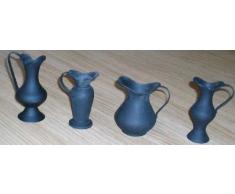 Miniatur Vases- Gusseisen vase.Set/4, verschiedene Formen