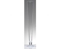 Bodenvase, Glasvase, Vase CIELO, konisch mit Fuß, 60cm, Ø 11cm, Sandra Rich