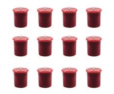 pajoma Votivkerze Wildkirsche, durchgefärbte Duftkerze, 12er Pack