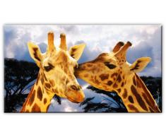 Leinwandbild Giraffen Afrika Wandbild - 80x45 cm