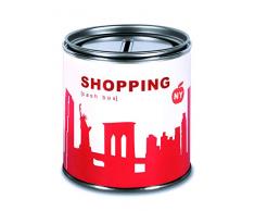 44spaces Spardose New York Shopping Geldgeschenke - Witzige Geschenkdose NYC Skyline rot, Geld Scheine Schenken Geldgutschein Geld-Verpackung Trinkgeld Urlaubgeld Hochzeitsgeschenk