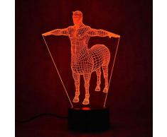 Nachtlicht 3d usb visuelle led bunte nachtlichter tischlampe kreative dekor geschenk tier pferdefigur lampe lampara baby schlafen nachtlicht