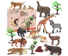 BeebeeRun Tierfiguren Set kinderspiele ab 3 Jahren,Spielzeug ab 2 Jahre Jungen Mädchen,Spielzeug Lernen Partyzubehör Geburtstag Geschenke