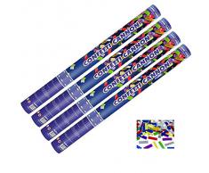 3 + 1 gratis Konfettishooter 60cm Konfettikanone 7m Konfetti Glitter bunt