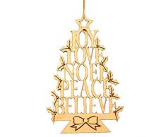 BESTOYARD Mini Holz Weihnachtsbaum Weihnachten hängende Plakette Zeichen Dekoration Weihnachtsaufhänger