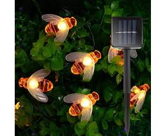 Solarlicht 6,5 M, 30 Leds Süße Honigbiene String LED Lichterketten Bienenform Outdoor Gartenzaun Patio Weihnachtsgirlande Lampe