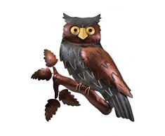 Klp Wanddeko Eule Vogel Uhu Ziervogel Metall Deko Bild Tier Figur Wandschmuck Hänger