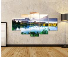 islandburner Bild Bilder auf Leinwand See Landschaft Berge Poster, Leinwandbild, Wandbilder