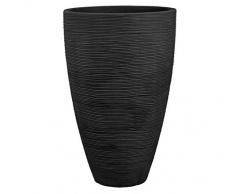 Dehner Pflanzvase Vino, Ø 40 cm, Höhe 60 cm, Kunststoff, anthrazit