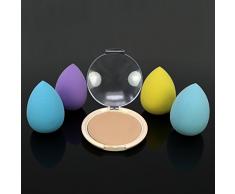 COM-FOUR 4x Beauty Makeup Schwamm in Ei Form, Wassertröpfchen Form, in verschiedenen Farben