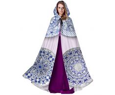 Black-Sky Chinesische Porzellanmalerei Stil Porzellanteller Halloween Umhang Umhang für Erwachsene für Weihnachten Halloween Cosplay Kostüme