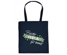 Goodman Design ® Stoffbeutel statt Nikolaussack - Bester Opa - Lustige besondere Tasche als kreativer Ersatz für Nikolausstrumpf