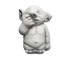 gartendekoparadies.de Massive Steinfigur Troll Nasenbohrer Gnom Wichtel Kobold Steinguss frostfest