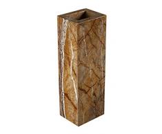 Yuchengstone Design Vase aus indischem Marmor, Marmorvase, Vase Blumenvase, massiv, rechteckig, Maße: 24x10x8cm, Gewicht: 2,6Kg