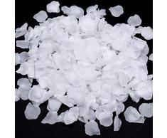 Schramm® 500 Stück Rosenblätter Weiss Rosenblüten Rosen Blätter Blüten Kunstblumen Seidenblumen Weiß