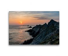 Premium Textil-Leinwand 75 x 50 cm Quer-Format Pointe du Raz | Wandbild, HD-Bild auf Keilrahmen, Fertigbild auf hochwertigem Vlies, Leinwanddruck von Klaus Hoffmann