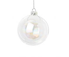 Christbaumkugeln 12 Stück, durchscheinend, runde Weihnachtsbaumkugeln aus Glas, Baumschmuck, 6 cm