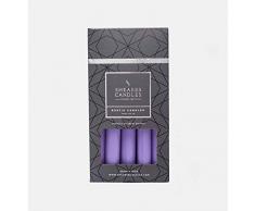 Shearer Candles PR8951 Stabkerze, rustikale Kerze, Esskerze, Baumwoll-Docht, Flieder, 20er-Packung