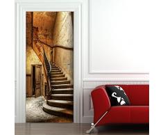 StickerProfis Türtapete Selbstklebend TürPoster - ALTE TREPPE - 10 Motive zur Auswahl