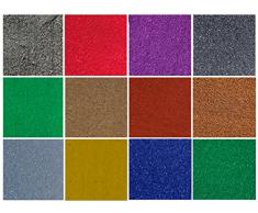 CRYSTAL KING 2,5 kg Dekosand Farbsand Streudeko Sand zum dekorieren Streusand rot blau weiß gelb braun schwarz Gold Silber lila grün Streu-granulat 2500g 2,5kg Granulat Tischedeko (Dunkel Blau)