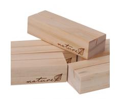 Sharplace 5 x Holz Platzkartenhalter Kartenhalter Platzkarte Fotohalter Namensschild Hochzeit Tischdeko - Kräftiges Holz, 7 x 2,3 x 1,7cm