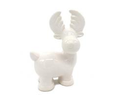DARO DEKO Keramikfigur Hirsch weiß 10 x 15,5cm