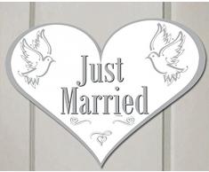 NEU Türschild Just Married, ca. 47 x 35 cm