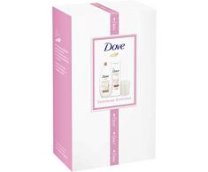 Dove 2er Geschenkpack mit Windlicht Limited Edition Winterpflege Cremedusche 250 ml, Body Lotion 250 ml und Windlicht, 523 g