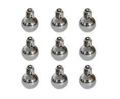 Helmecke & Hoffmann Kleine Deko-Weihnachtskugeln im 9er Set Adventsdeko Baumdeko Weihnachtsdeko Baumkugeln Dekokugeln Ø ca. 2,5 cm (Silber)