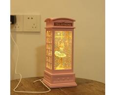 Telefonzelle Kristallkugel Spieluhr Spieluhr Kristallwindlicht Nachtlicht