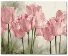 Bougimal Malen Nach Zahlen Erwachsene, DIY Handgemalt Ölgemälde Kits auf Leinwand Geschenk für Frauen Mama Tochter Weihnachten Geburtstag Home Haus Deko - Ohne Rahmen 40 * 50 cm