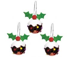 Baker Ross AT231 Christbaumkugeln für Weihnachten, zum Basteln, 6 Stück