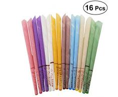Supvox Wachs-Ohr-Kerzen-Bienenwachs-Kerzen-Kegel-orangene ungiftige Zylinder-Duft-hohle Kegel-Kerzen für gesunden Sorgfalt-Wachs-Abbau-Reiniger 16PCS