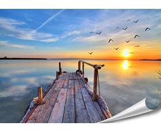 PMP 4life. XXL Poster “Alter Steg“ | 140cm x 100cm | hochauflösendes Wand-Bild, großes Fotoposter