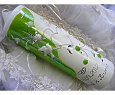 Hochzeitskerze 250/70 mm inkl. Zubehör für selbstbeschriften VH-03