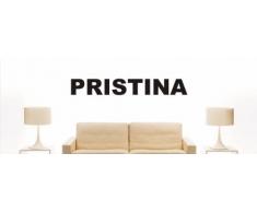 Wandtattoo w1089 Mehrfarbige Wandschrift mit Sehenswürdigkeiten und Stadtnamen - Aufkleber - Dekoration - Stadt Pristina 60x8