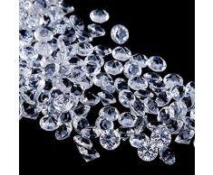 Faburo 3000 Stück Deko Diamanten Hochzeit Streudeko 6mm ,Transparent Kristall Dekosteine Tischdeko Diamanten
