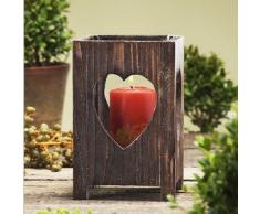 Holzwindlicht Herz