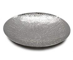 Deko Schale Silber aus Metall Ø 50cm