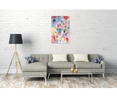 Leinwandbild: Paul Klee - Südliche Gärten (1919) - Format 80x60 cm - Leinwand auf Keilrahmen gespannt und fertig zum Aufhängen - hochwertiger Leinwanddruck aus deutscher Produktion - Wandbild, Kunstdruck, Leinwand-Bilder als