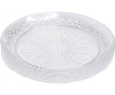 24 Stück transparente Teller aus Hartplastik ~ 23 cm ~ elegante Party-Servierteller ~ Einweg/wiederverwendbar, ideal für Partys, Hochzeiten, Catering-Events Weihnachten
