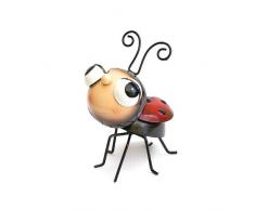 Dekofigur Marienkäfer, Gartenfigur, Metallfigur, Blechfigur, Höhe ca. 15cm